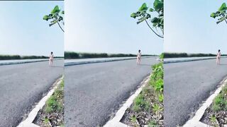 户外调教深喉喝尿路边开插